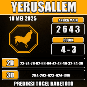 Prediksi Togel Yerusallem 10 Mei 2025