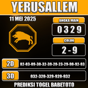 Prediksi Togel Yerusallem 11 Mei 2025