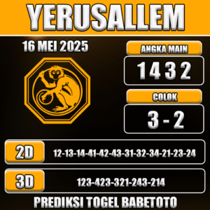 Prediksi Togel Yerusallem 16 Mei 2025