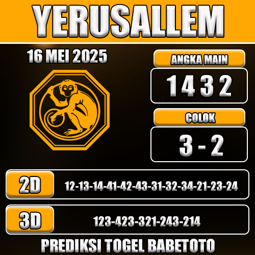 Prediksi Togel Yerusallem 16 Mei 2025