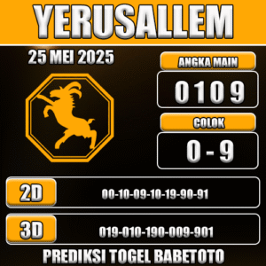 Prediksi Togel Yerusallem 25 Mei 2025