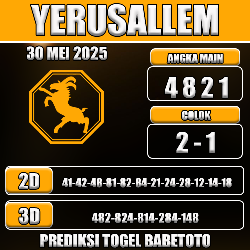 Prediksi Togel Yerusallem 30 Mei 2025