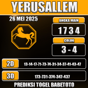 Prediksi Togel Yerusallem 26 Mei 2025