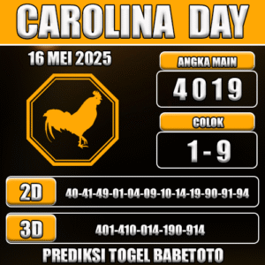 Prediksi Togel Carolina Day 16 Mei 2025