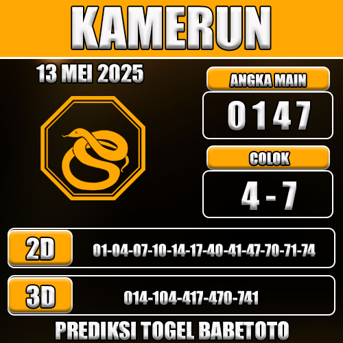 Prediksi Togel Kamerun 13 Mei 2025