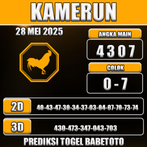 Prediksi Togel Kamerun 28 Mei 2025