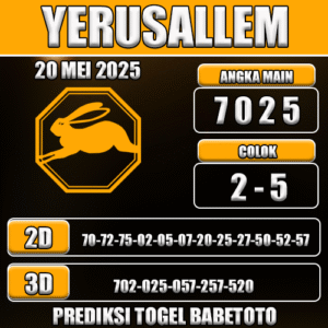 Prediksi Togel Yerusallem 20 Mei 2025