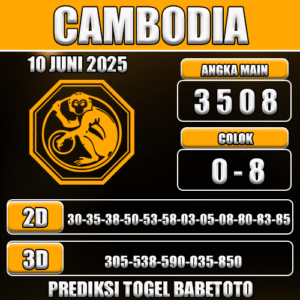 Prediksi Togel Cambodia 10 Juni 2025