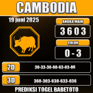 Prediksi Togel Cambodia 19 Juni 2025