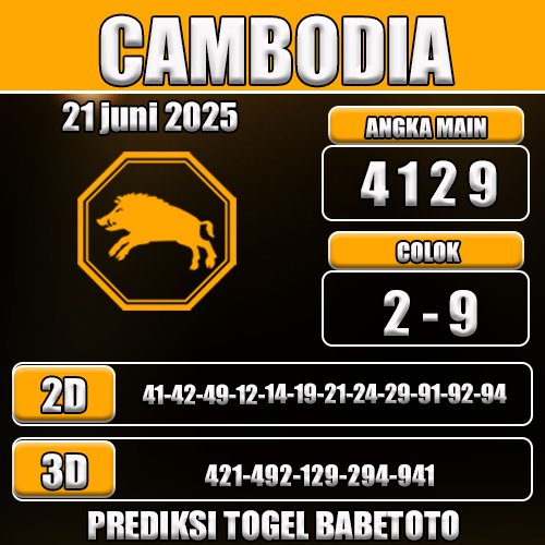 Prediksi Togel Cambodia 21 Juni 2025