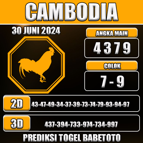 PREDIKSI TOGEL CAMBODIA 30 JUNI 2025