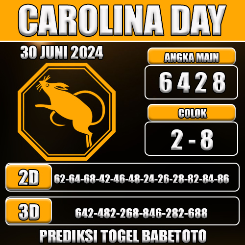 PREDIKSI TOGEL CAROLINA DAY 30 JUNI 2025