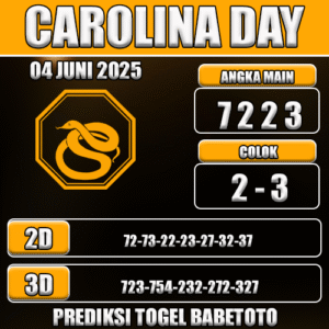 Prediksi Togel Carolina Day 04 Juni 2025