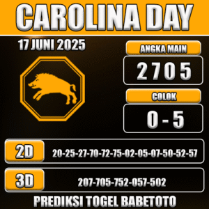 Prediksi Togel Carolina Day 17 Juni 2025