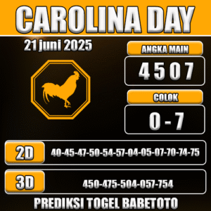 Prediksi Togel Carolina day 21 Juni 2025 - Angka Jitu Babetoto
