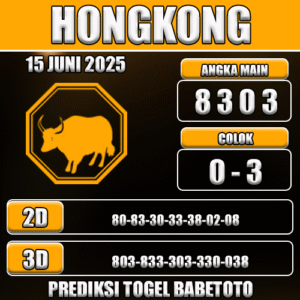 Prediksi Togel Hongkong 15 Juni 2025