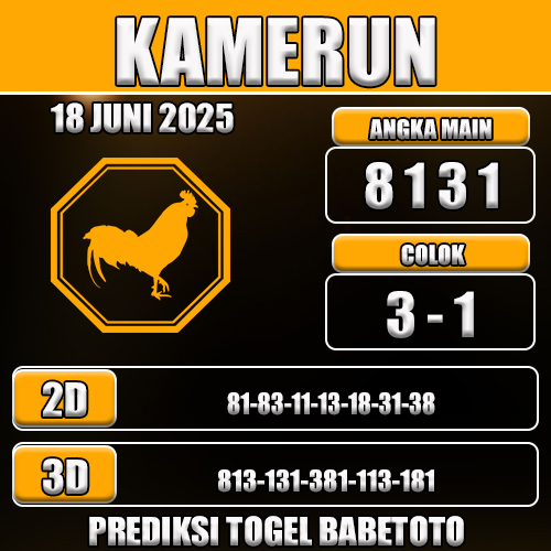 Prediksi Togel Kamerun 18 Juni 2025