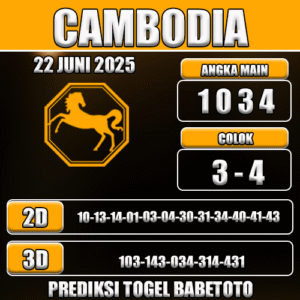 Prediksi Togel Cambodia 22 Juni 2025 - Angka Jitu Babetoto