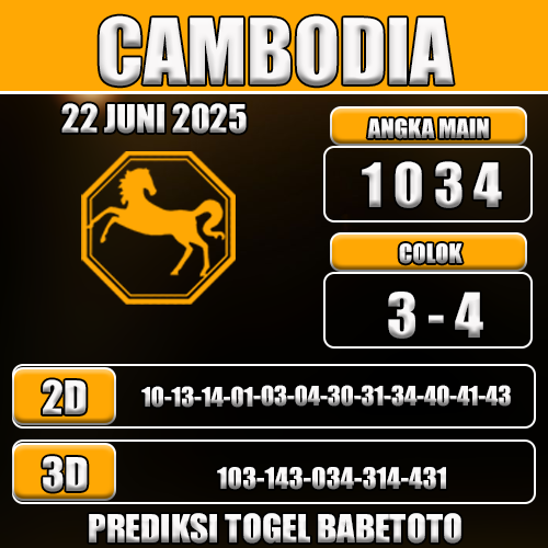 Prediksi Togel Cambodia 22 Juni 2025
