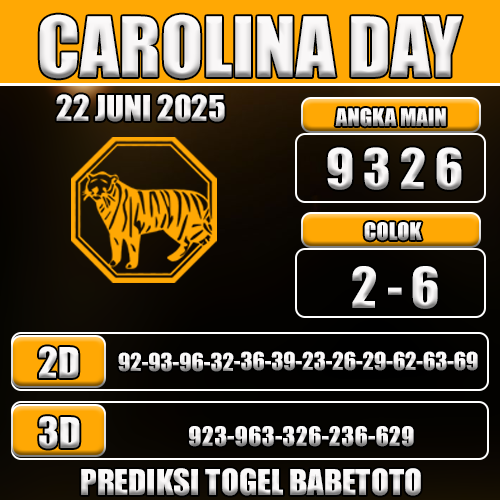 Prediksi Togel Carolina Day 22 Juni 2025