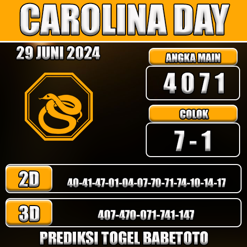 Prediksi Togel Carolina Day 29 Juni 2025