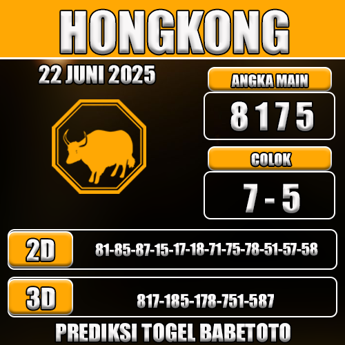 Prediksi Togel Hongkong 22 Juni 2025
