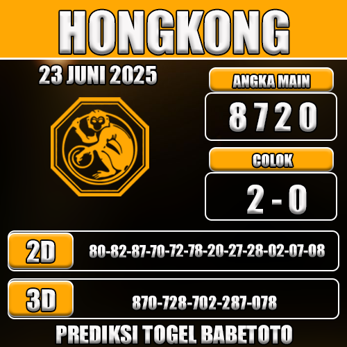 Prediksi Togel Hongkong 23 Juni 2025