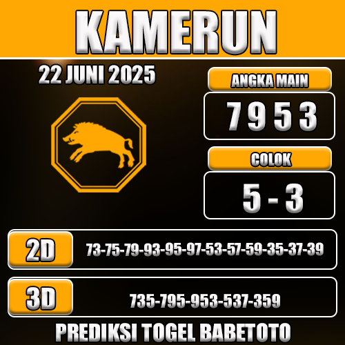Prediksi Togel Kamerun 22 Juni 2025