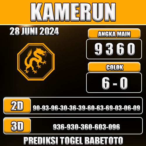 Prediksi Togel Kamerun 28 Juni 2025