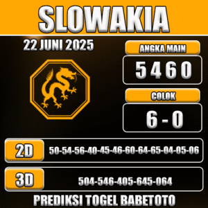 Prediksi Togel Slowakia 22 Juni 2025 - Angka Jitu Babetoto