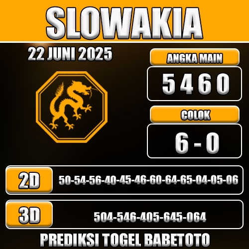 Prediksi Togel Slowakia 22 Juni 2025
