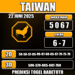 Prediksi Togel Taiwan 22 Juni 2025 - Angka Jitu Babetoto