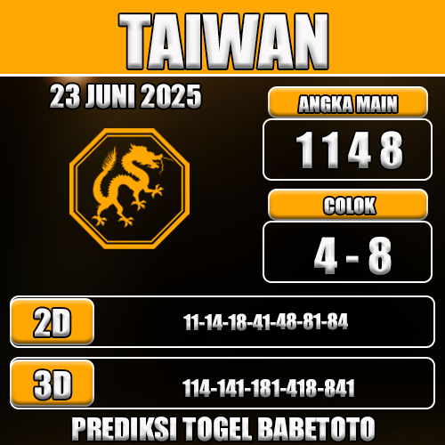 Prediksi Togel Taiwan 23 Juni 2025