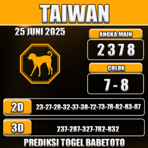 Prediksi Togel Taiwan 25 Juni 2025 - Angka Jitu Babetoto