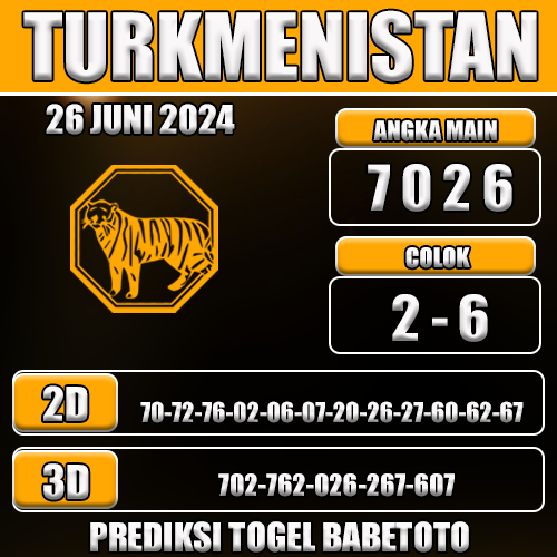 Prediksi Togel Turkmenistan 26 Juni 2025
