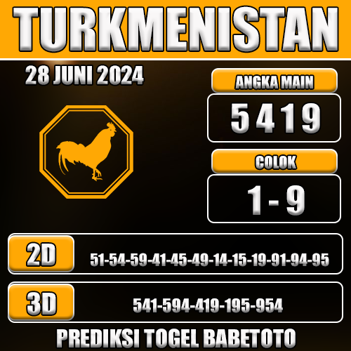 Prediksi Togel Turkmenistan 28 Juni 2025