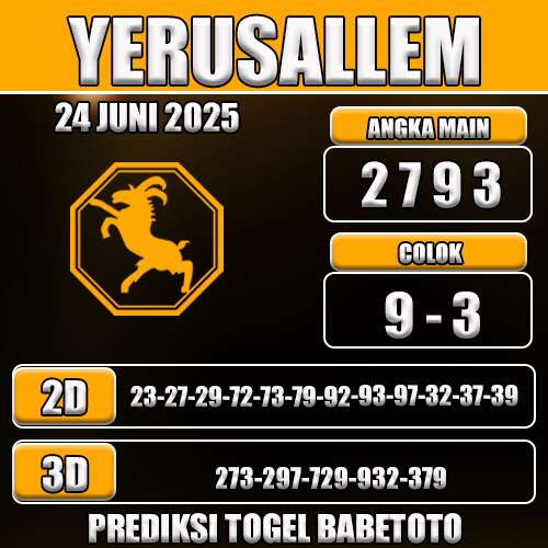 Prediksi Togel Yerusallem 24 Juni 2025