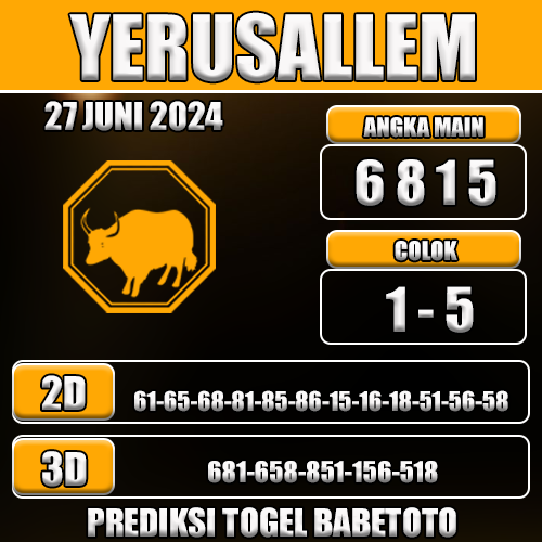Prediksi Togel Yerusallem 27 Juni 2025