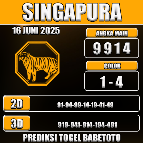 Prediksi Togel Singapura 16 Juni 2025