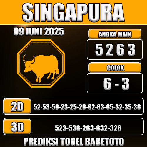 Prediksi Togel Singapura 09 Juni 2025