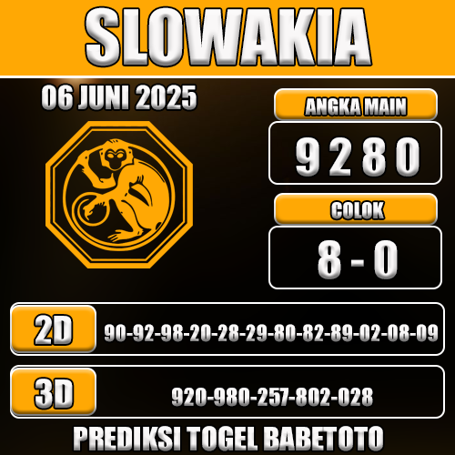 Prediksi Togel Slowakia 06 Juni 2025