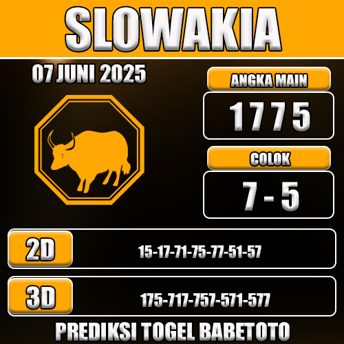 Prediksi Togel Slowakia 07 Juni 2025