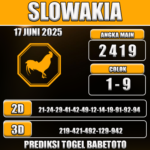 Prediksi Togel Slowakia 17 Juni 2025