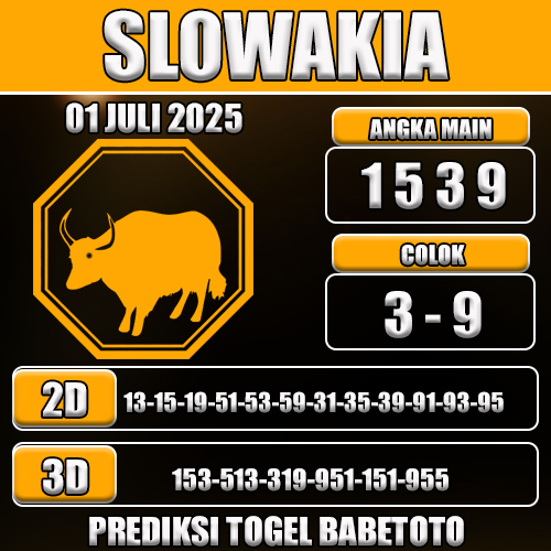 PREDIKSI TOGEL SLOWAKIA 01 JULI 2025