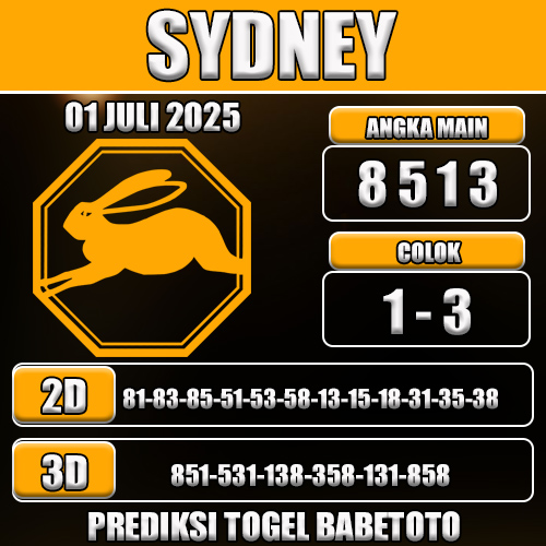 PREDIKSI TOGEL SYDNEY 01 JULI 2025