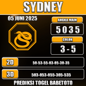 Prediksi Togel Sydney 05 Juni 2025