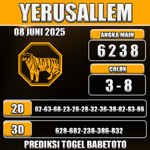 Prediksi Togel Yerusallem 08 Juni 2025