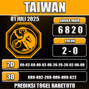 PREDIKSI TOGEL TAIWAN 01 JULI 2025