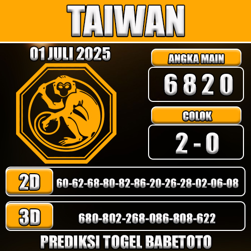 PREDIKSI TOGEL TAIWAN 01 JULI 2025