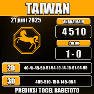 Prediksi Togel Taiwan 21 Juni 2025 - Angka Jitu Babetoto